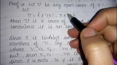 M.Sc(maths)1sem||TOPOLOGY||unit 4. every continuous image of lindeloff space is lindeloff..