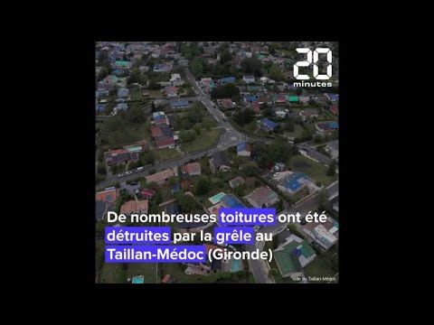 La ville du Taillan-Médoc, dévastée par la grêle