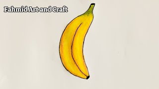 How to draw Banana🍌 Easy banana drawing step by step 🍌