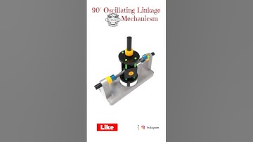 90° Oscillating Linkage Mechanism#automobile #mechanical #3d #machine #mechnism #cad #animation #cad