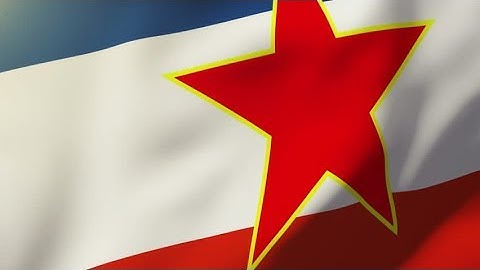 4K Yugoslavia flag waving in the wind. Looping sun rises style. Animation loop Stock video