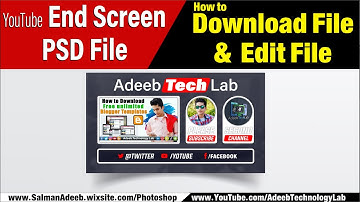 YouTube Video End Screen PSD Template free Download | #PhotoshopTutorial | #PSDFile || #EndScreen |
