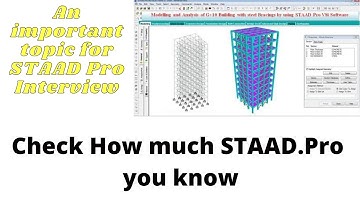 Check how much STAAD.Pro you know||By- Akash Pandey||