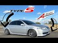 Acura TL Aspec front lip and Type S rear bumper