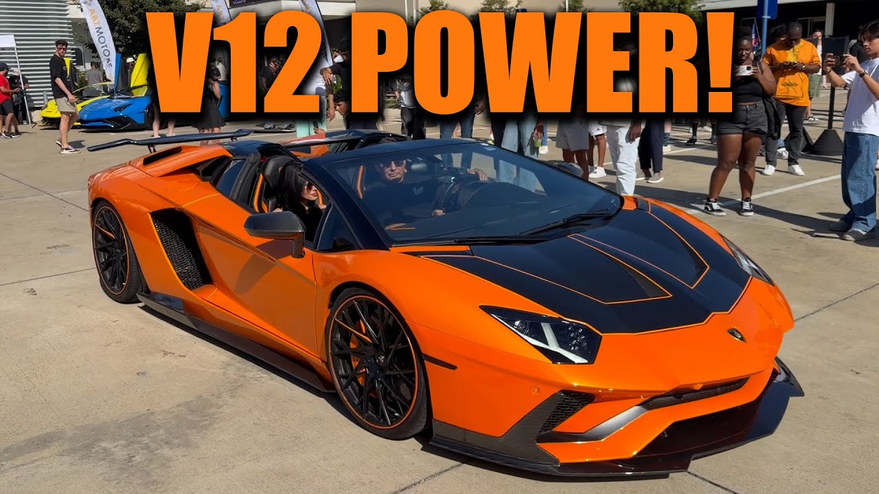 Rare Lamborghinis Show Out Leaving Cars And Coffee Houston!