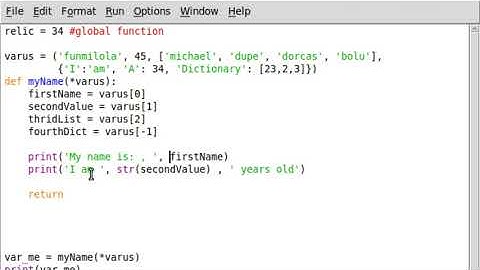 More on passing tuples as an argument function 5