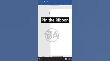 MS Word - Pin the Ribbon ll Show the Ribbon ll Enable the Ribbon ll Bivash Academy
