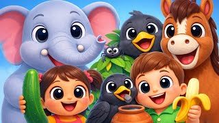 Hathi Aaya 🐘 | Kakkdi Makdi | Koyal Rani | Lala Ji Ne Kela Khaya | Kids Poems Rhyme | Kids songs  screenshot 1