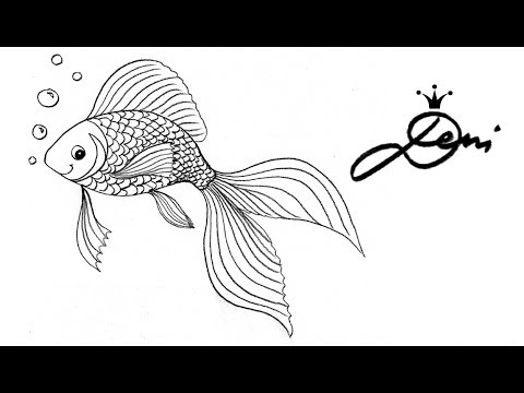 Video: Wie Zeichnet Man Einen Goldfisch