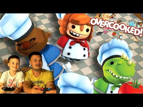 Видео: OverCooked Игра на ДВОИХ - Nintendo Switch играю с Папой :) KokaPlay Let'sPlay