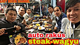 mukbang steak wagyu bersama teman teman philipino,auto rakus