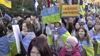 Protest in London  Anniversary of Russia&#39;s full scale invasion of Ukraine