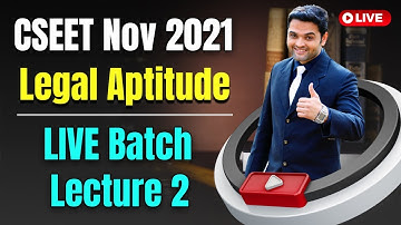 FREE CSEET Legal Aptitude Online Classes for Nov 2021 | FREE CSEET LIVE Batch | Lecture 2