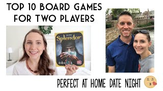 TOP 10 TWO PLAYER BOARD GAMES | AT HOME DATE NIGHT
