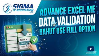MS Excel Data Validation Tutorial | Create Drop Down Lists and Restrict Data Entry