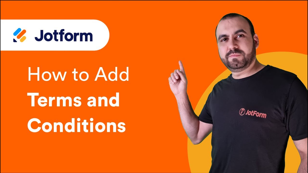How to Add Terms and Conditions in Jotform YouTube