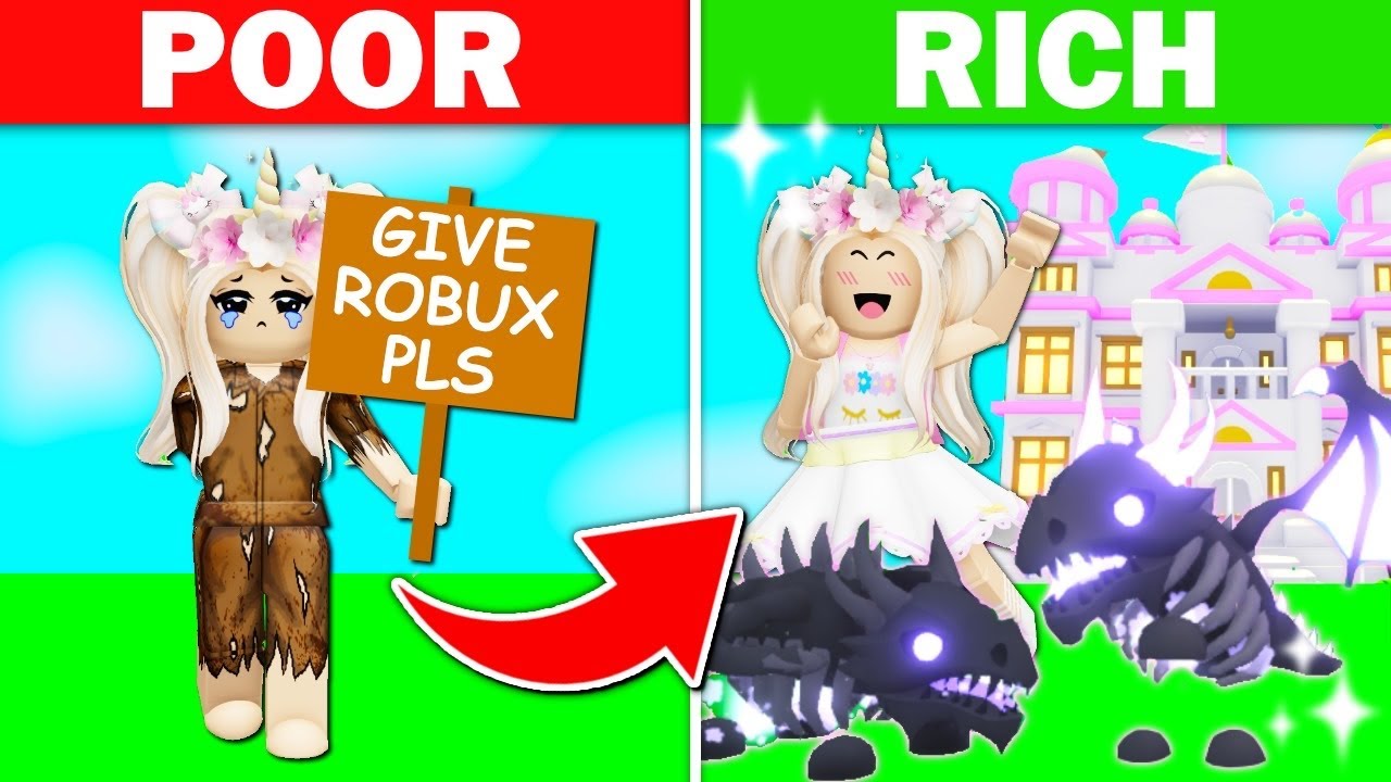 BROKE To RICH Challenge In Adopt Me! (Roblox) - YouTube