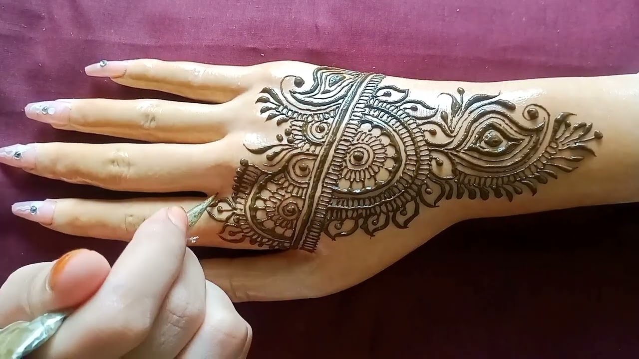 Beautiful mehndi design tutorial। Gorgeous front hand mehndi design। Styling henna art