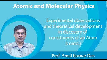 Lecture 2: Experimental observations and theoretical development in discovery of constituents of an