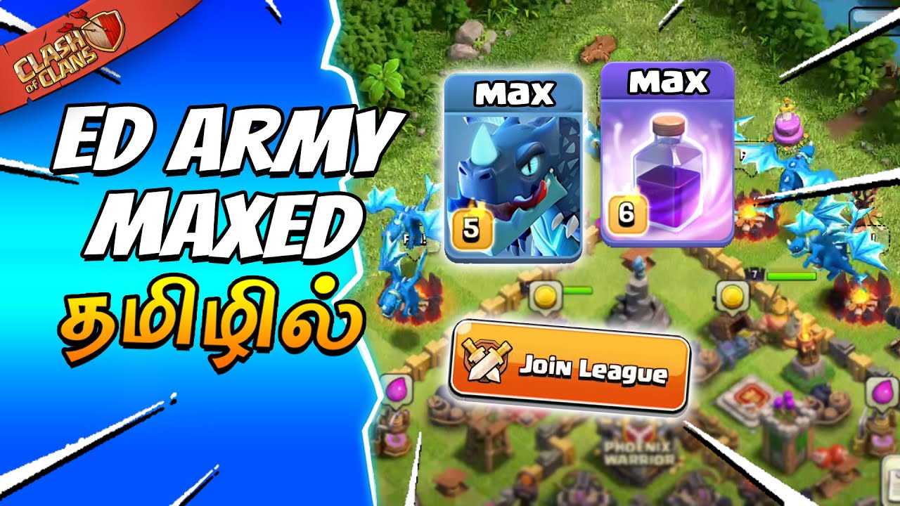cwl-sign-up-aaramiklaangala-electro-dragon-army-maxed-in-tamil