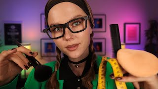 ASMR Competing To Be Your Best Friend!  ( Measuring, Makeup, Haircut & Hairstyle) #sleepAid