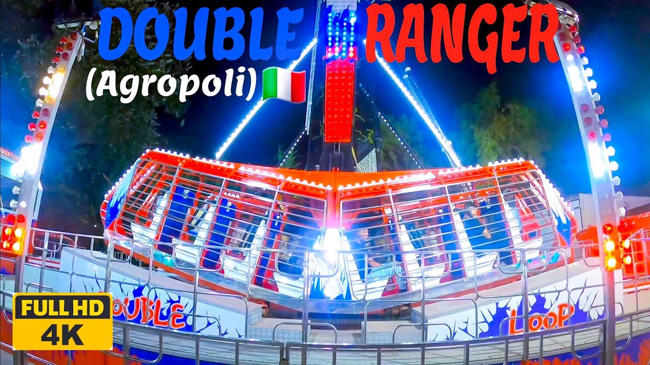 DOUBLE RANGER Salerno 2022 🇮🇹 Giostre/Ride 2022 [4K] Lunapark - YouTube