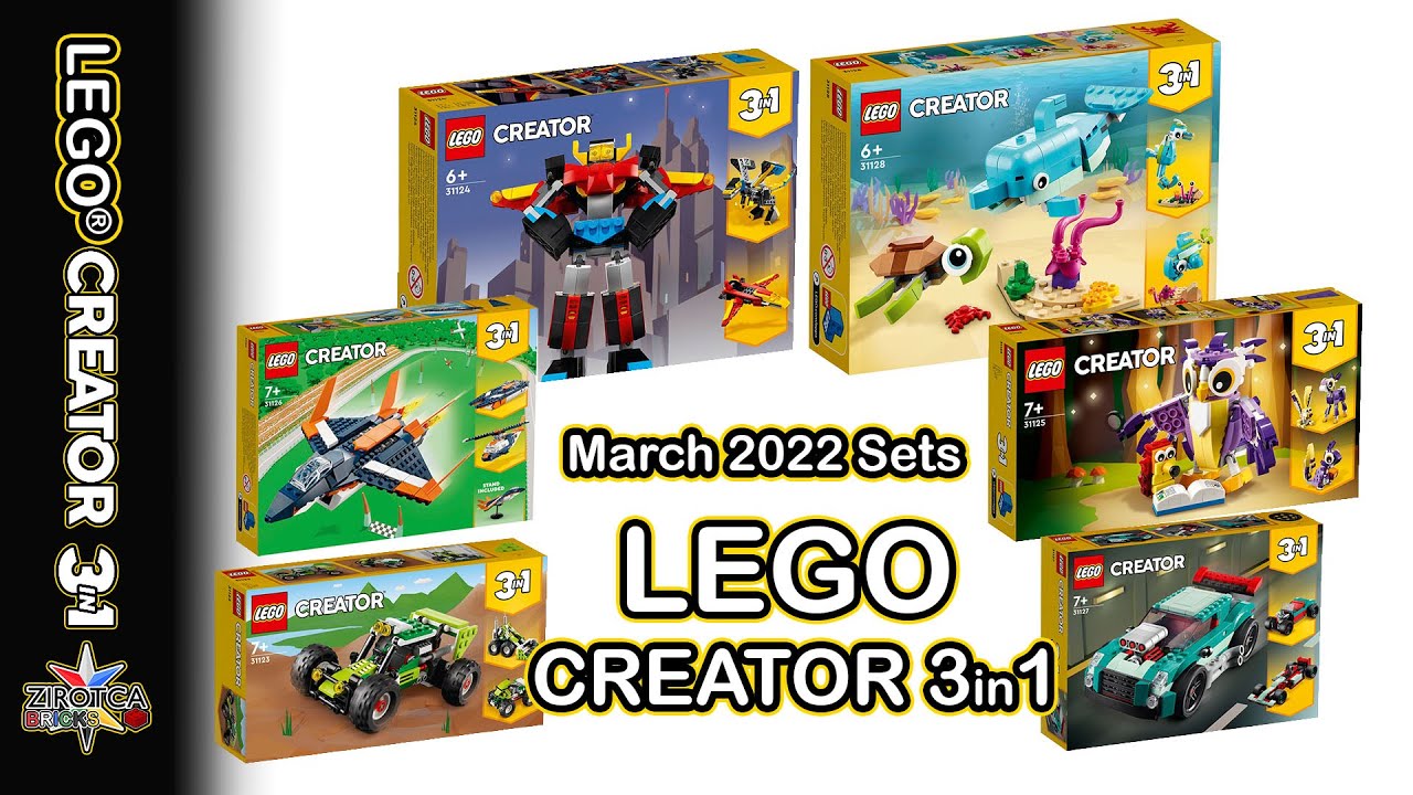 New LEGO Creator 3in1 March 2022 Sets - LEGO 31123 31124 31125 31126 31127 31128 New LEGO Creator 3in1 March 2022 Sets - LEGO 31123 31124 31125 31126 31127 31128