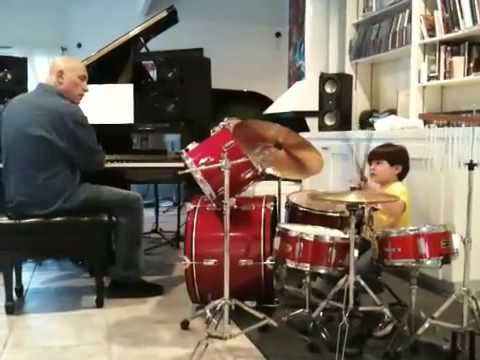 4-Year-Old Max Gilbert Drums with Mike Garson