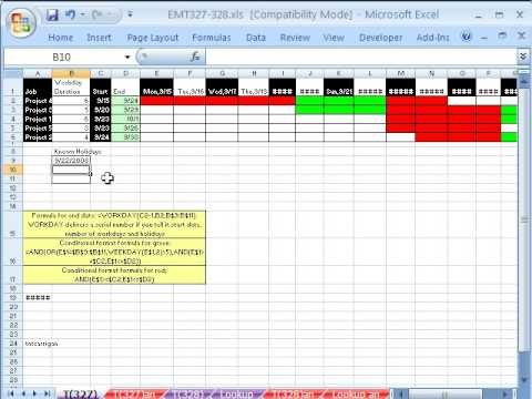 Excel Gantt Chart Template No Weekends