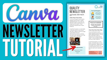 Canva Newsletter Tutorial 2024 - How to Create a Newsletter with Canva
