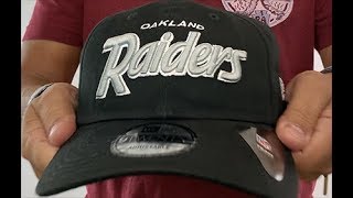 Oakland raiders retro-script snapback black hat by new era