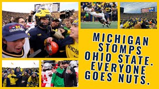 Michigan Stomps Ohio State.  Everyone Goes Nuts. (Fan Reactions)
