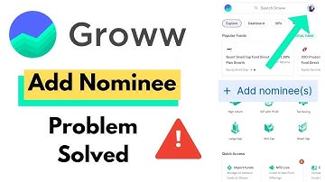 How to Add Nominee in Groww App [ Problem Solved] | Groww App me Nominee Add Nahi ho Raha