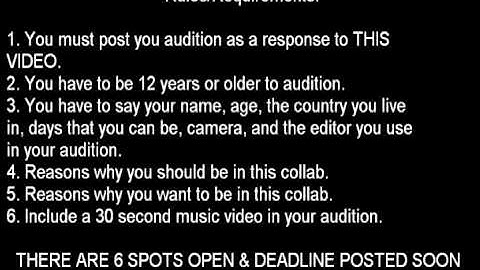 Collab Channel Auditions (OPEN)