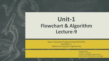 Lecture-9-Flowchart and Algorithm-Unit-1|BCP|GTU|Basic Computer Programming|4310702