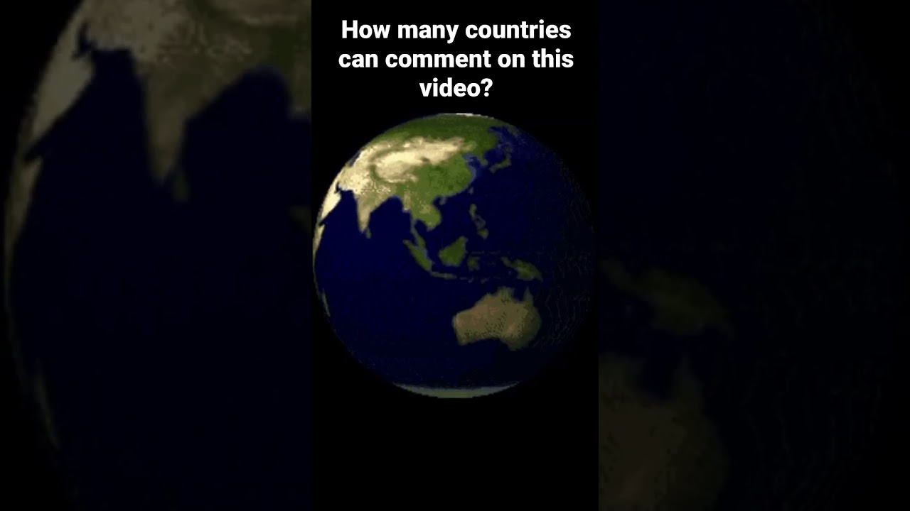 How many countries can comment on this video shorts countries youtube