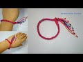 How to make friendship band at home/handmade friendship band/bracelet banane ka tarika.