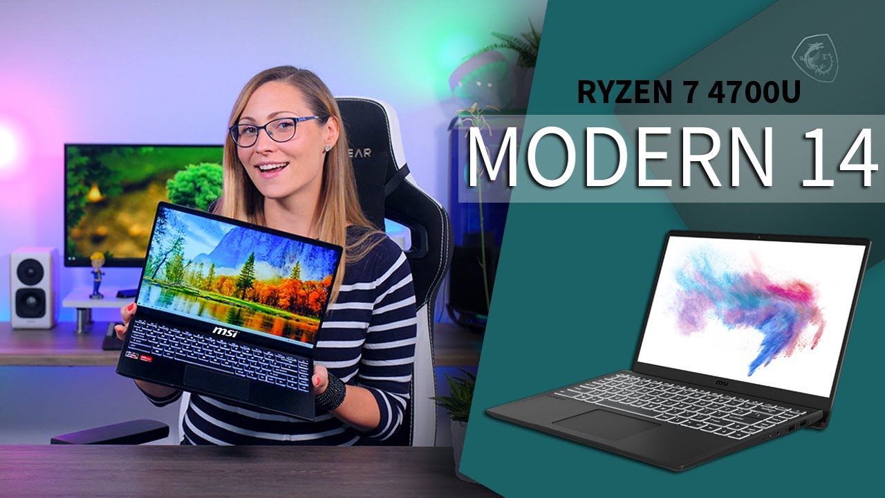 video MSI Modern 14 2021 (Ryzen 5000)