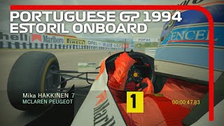 Onboard F1 1994 Portuguese GP Estoril Circuit | Mika Hakkinen McLaren Peugeot ACFL Assetto Corsa