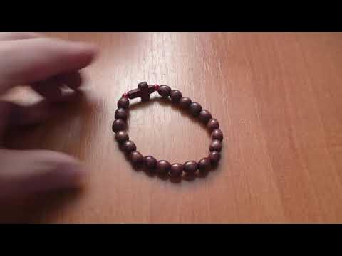 Маленькие четки в руку на 20 бусин с крестом - YouTube