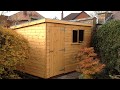 10 x 8 Pent Roof Garden Workshop Door Left Front 10 x 8 Pent Roof Garden Workshop Door Left Front