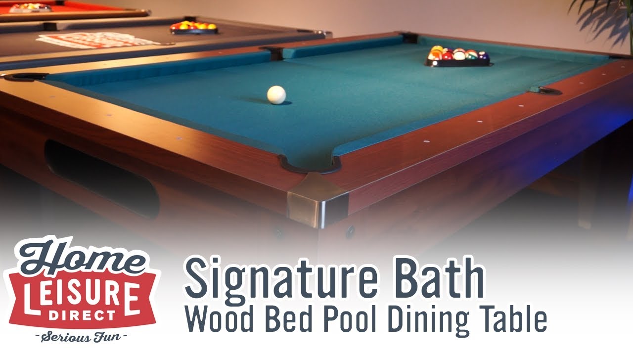 Signature Bath Wood Bed Pool Dining Table YouTube