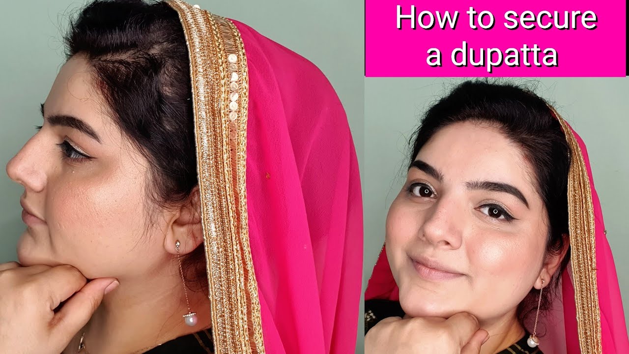 Hairstyle With Dupatta On Head #its_all_about_fashion_and_craft - YouTube