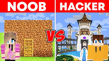 NOOB vs HACKER: I Cheated in a Build Challenge (Minecraft)