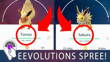 HOW TO EVOLVE EEVEE! Sakura Tamao Name Trick Works One Time! PLUS Eevolutions Spree!