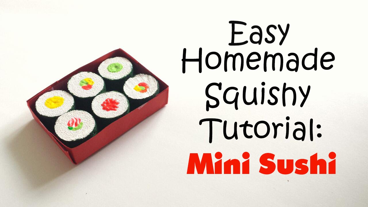Easy Homemade Squishy Tutorial: Mini Sushi - YouTube