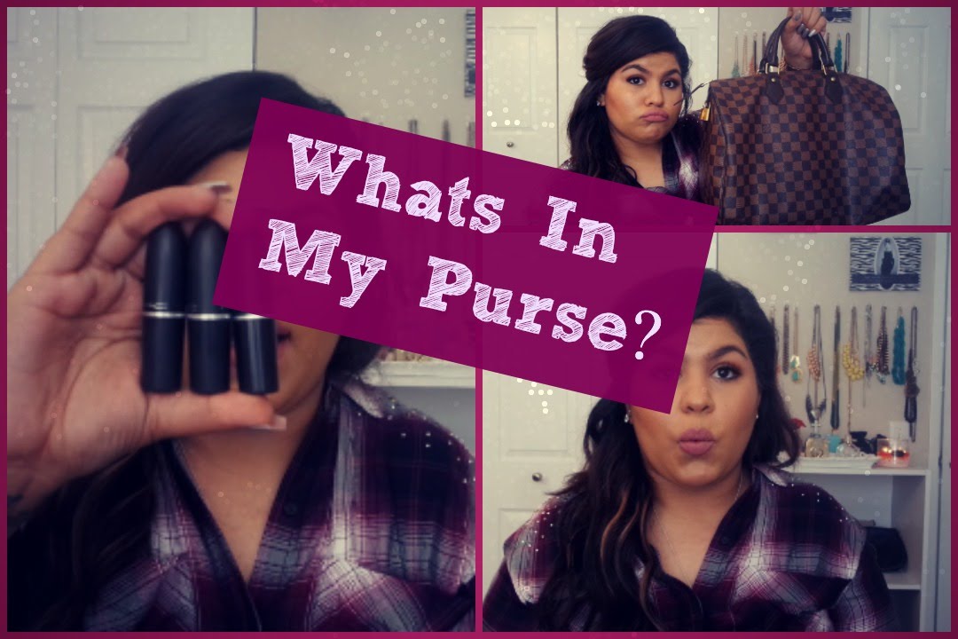 Whats In My Purse - Louis Vuitton Speedy 30 - YouTube