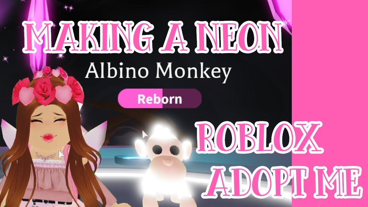 Making A Neon Albino Monkey Roblox Adopt Me Youtube