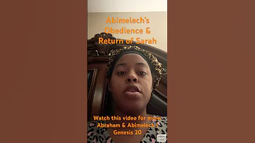 Abimelech S Obedience Return Of Sarah 
