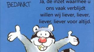 ouders bedankt lied